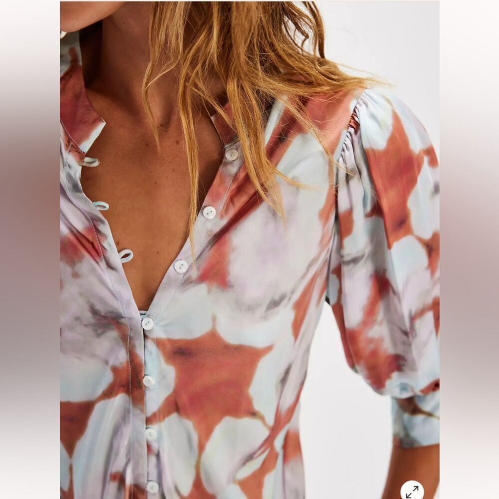 Jen’s Pirate Booty | Reflection Saloon Blouse Top Button Front Boho Chic Small - Picture 3 of 11